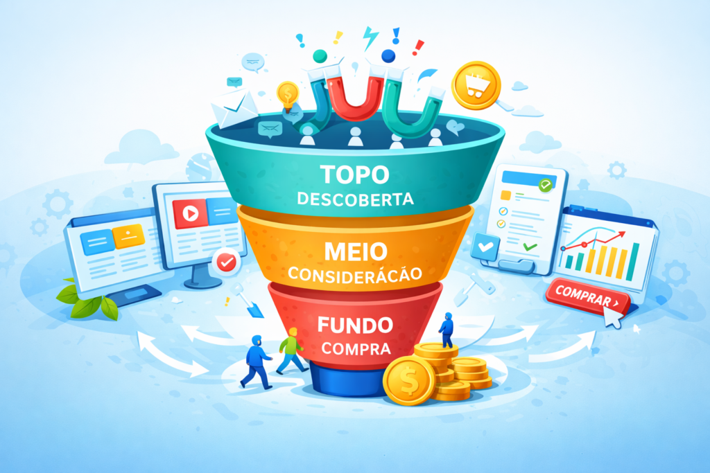 Funil de marketing digital explicativo