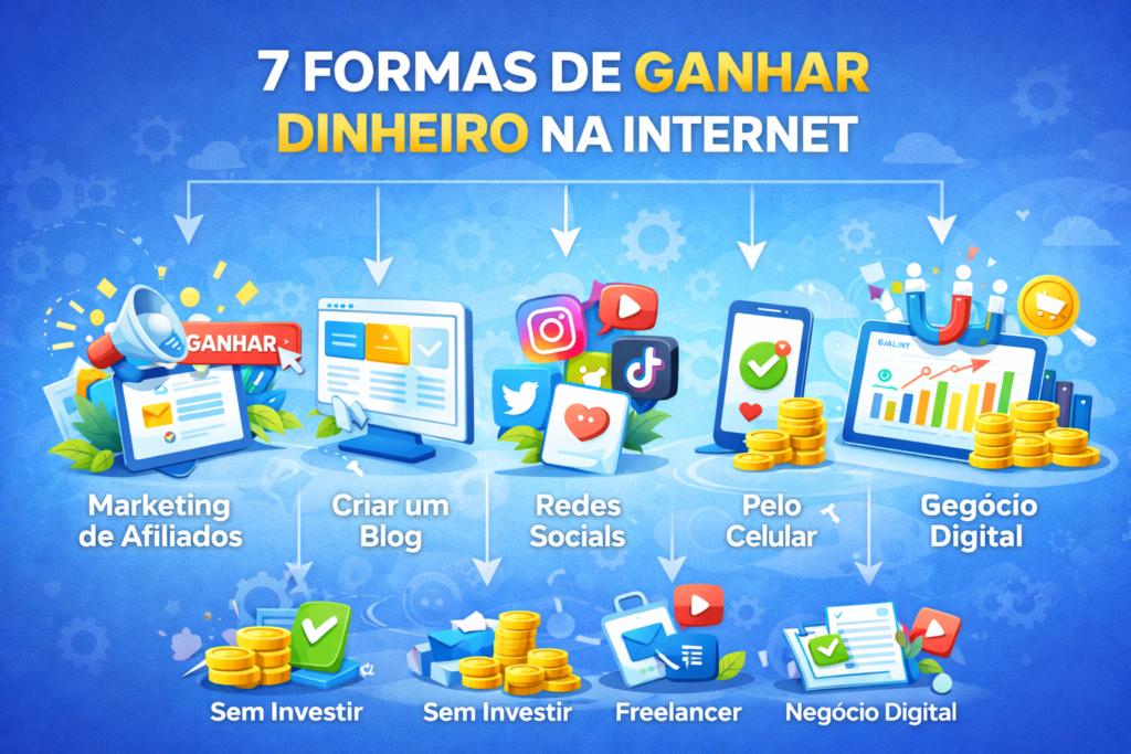 7 formas de ganhar dinheiro na internet