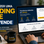 Pessoa criando uma landing page estratégica para aumentar as conversões no marketing digital